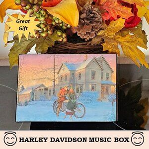 1994 Harley-Davidson Holiday Memories "Under The Mistletoe" Music Box